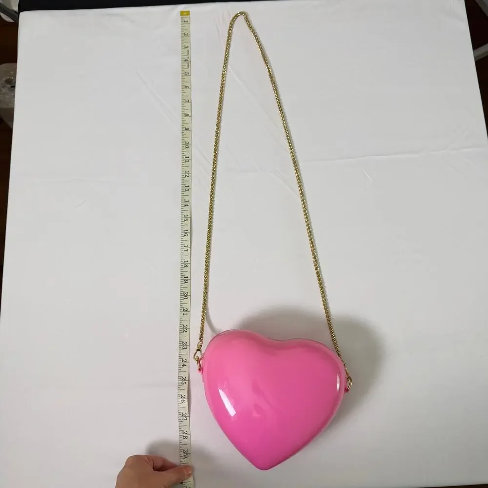 Bubblegum Pink Heart Crossbody Bubble Bag / Purse